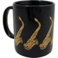 Coffee Mug Black and Gold Series Saxophone 11 oz.